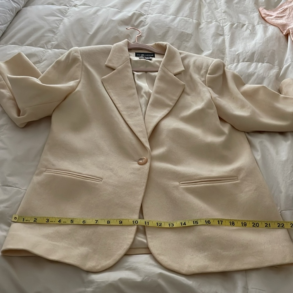 Sag Harbor wool pale yellow classic blazer - Picture 13 of 13